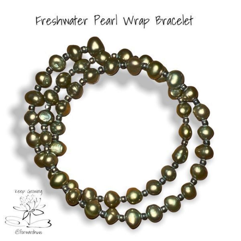 Freshwater Pearl Wire Wrap Bracelet